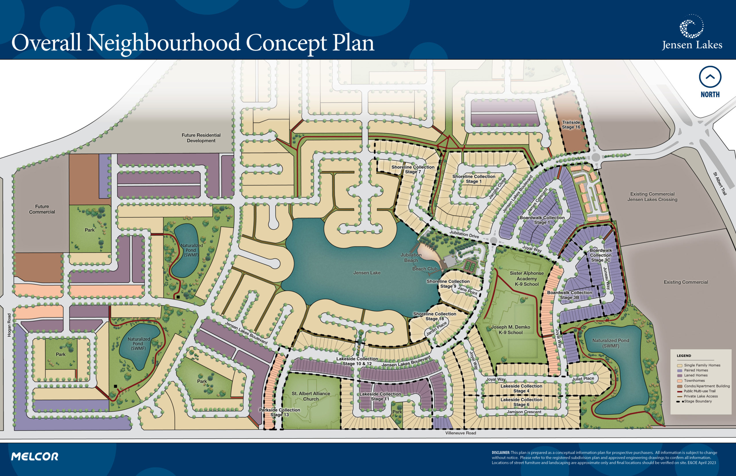 Available Lots in Jensen Lakes St. Albert's Lake Community